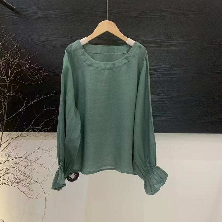 Femme Flowing Langærmet Bluse Stilla