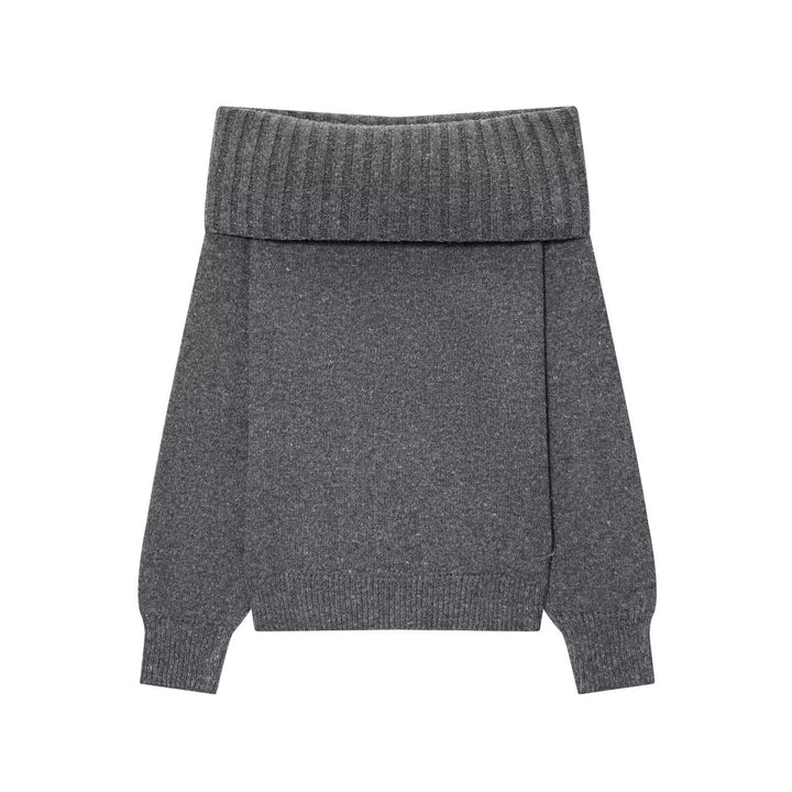 Dame hyggelig sweater med oversized ribkrave Stilla