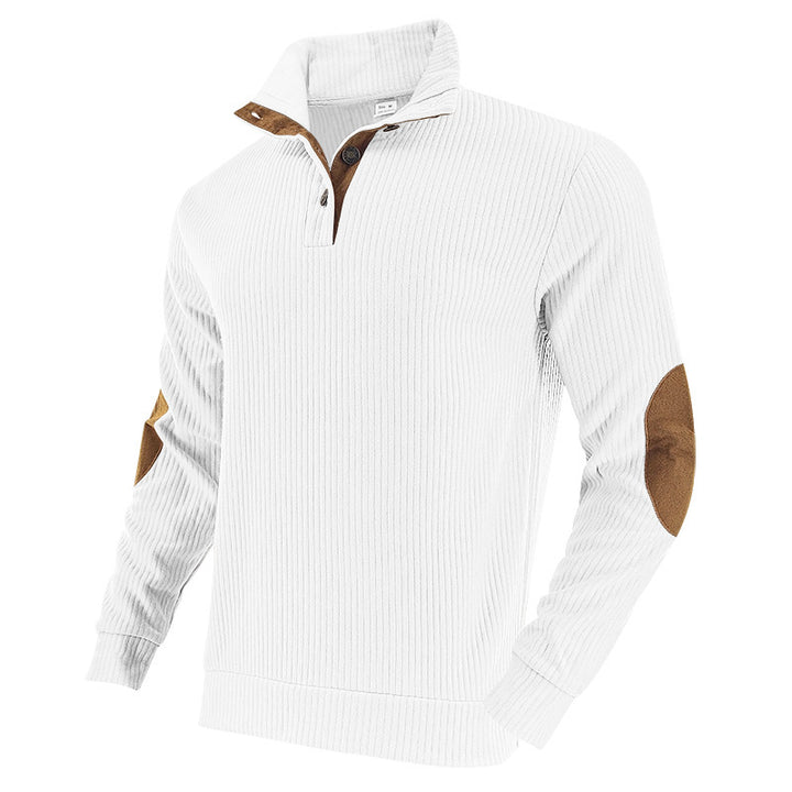 Herrer elegant strikpullover med fashionable detaljer og revitaliseringselementer Stilla