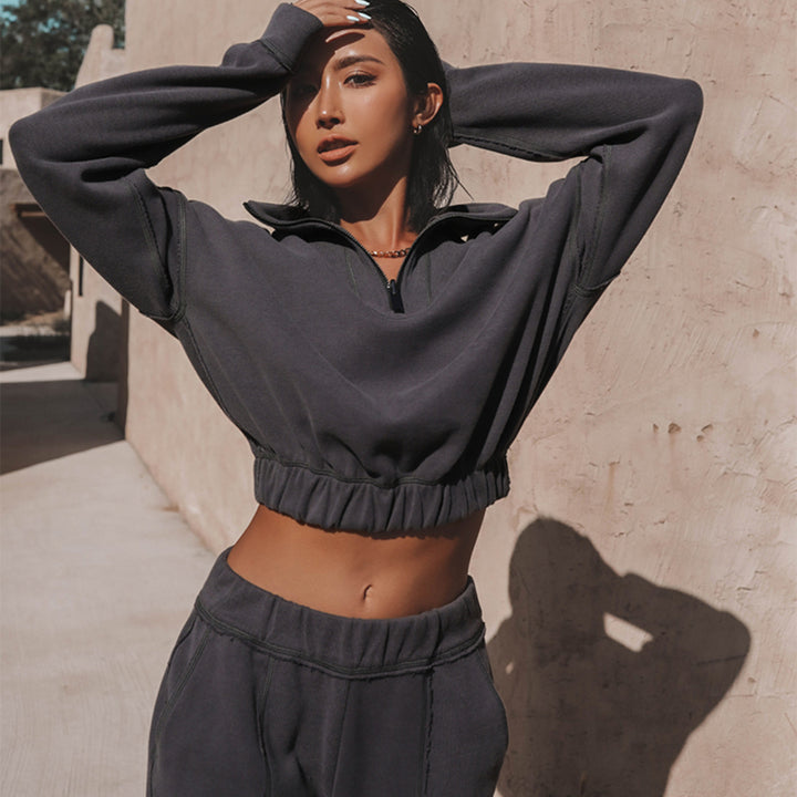 Dame moderigtig og tidssvarende cropped sweater Stilla