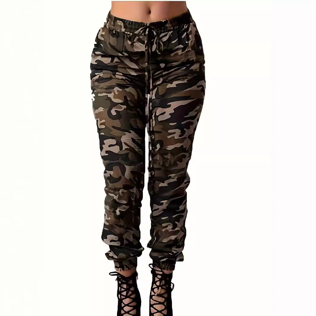 Dame joggingbukser med camouflagemønster Stilla