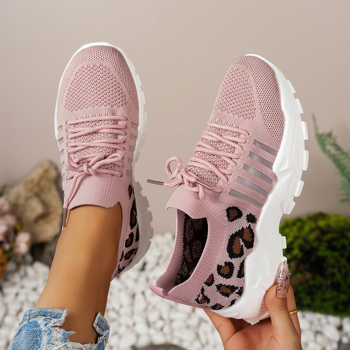 Dame sporty sneakers med åndbart mesh-øvre materiale og innovativt motiv Stilla