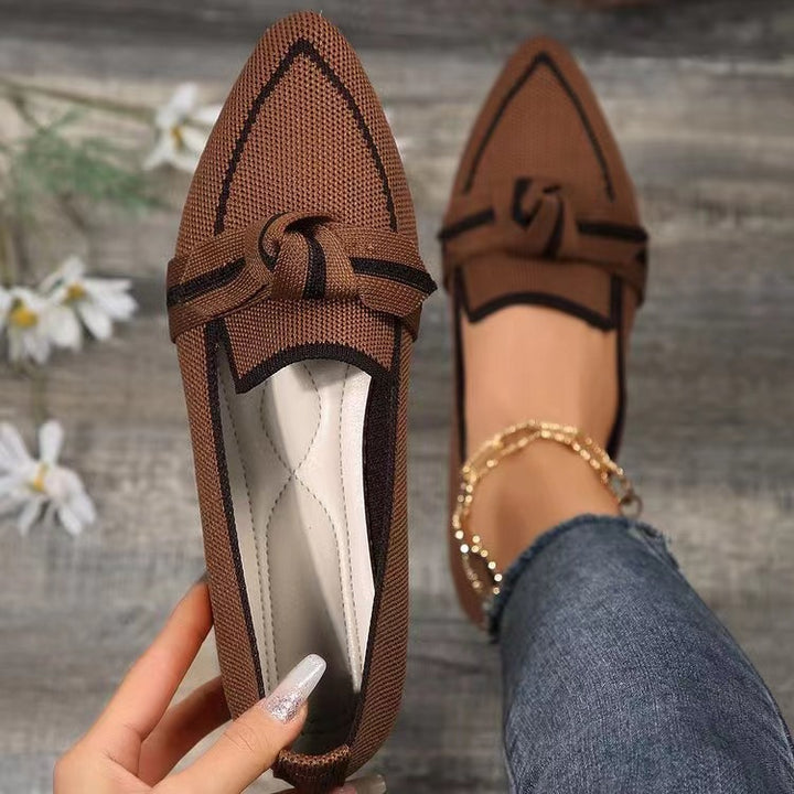 Dame Slip-On Mokasiner med elegant knude-detalje Stilla