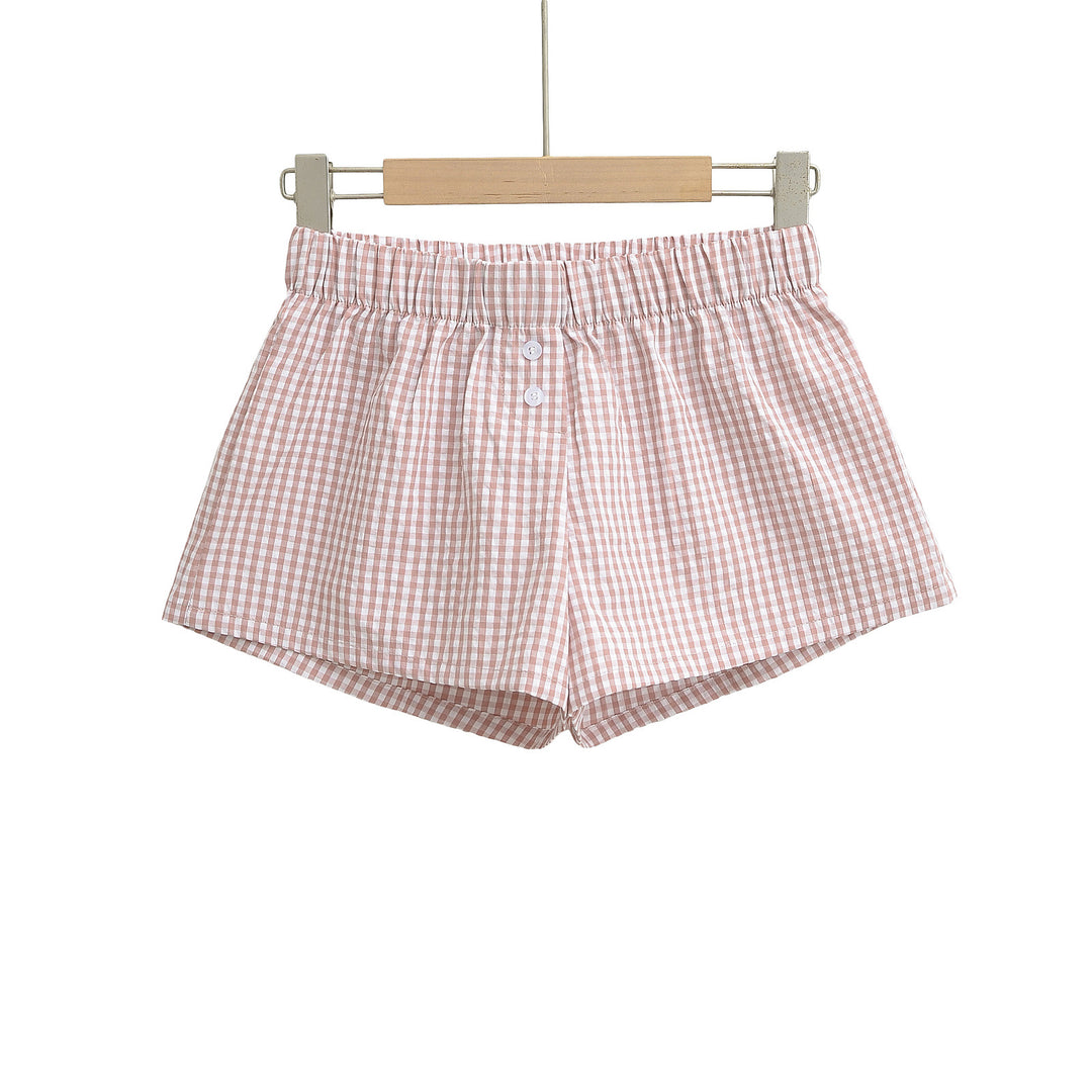 Dame afslappede kargo shorts med elastisk talje og knapdetaljer Stilla