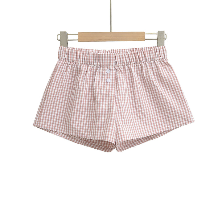 Dame afslappede kargo shorts med elastisk talje og knapdetaljer Stilla
