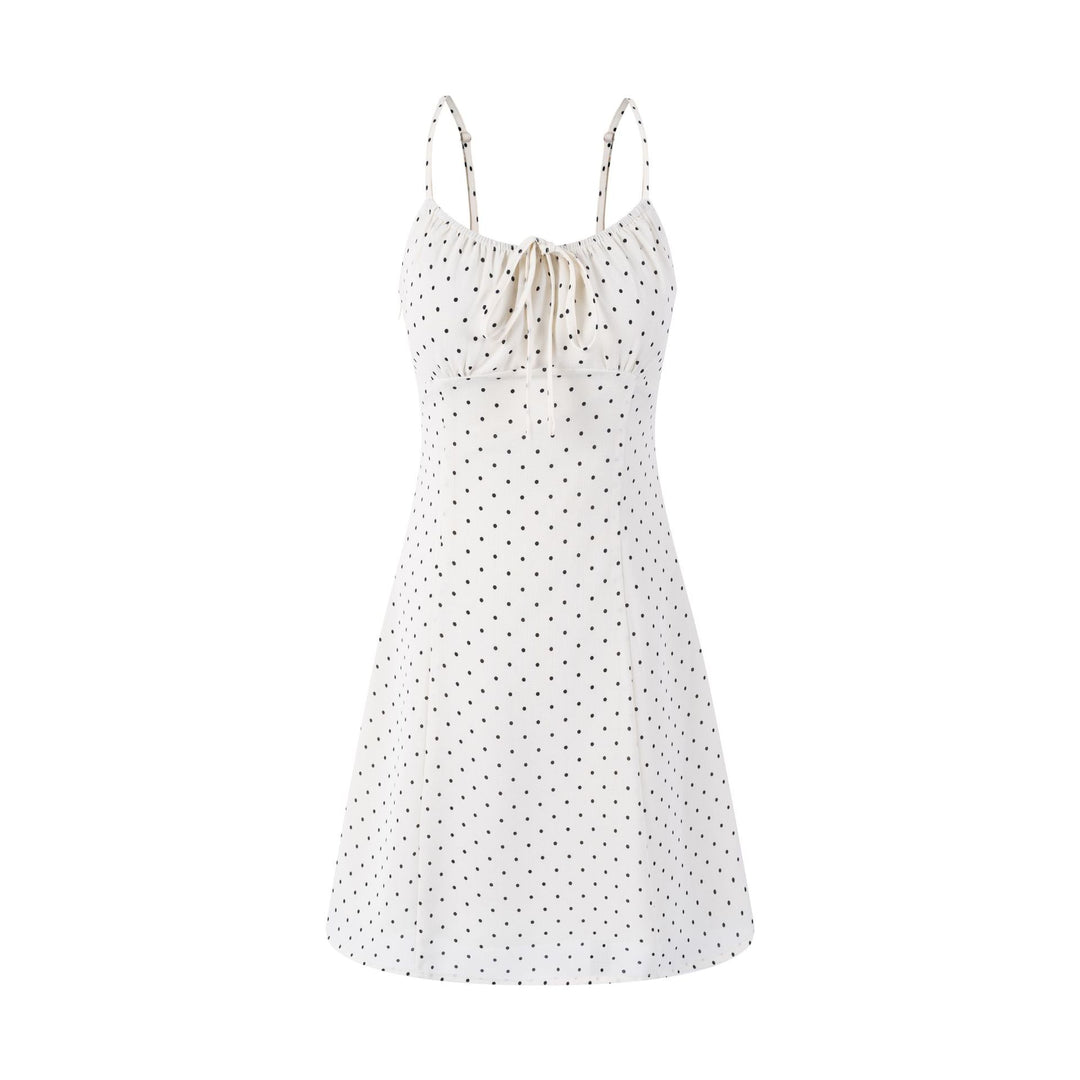 Dame sommerkjole med fastgjort overdel og legende ruffles detaljer Stilla
