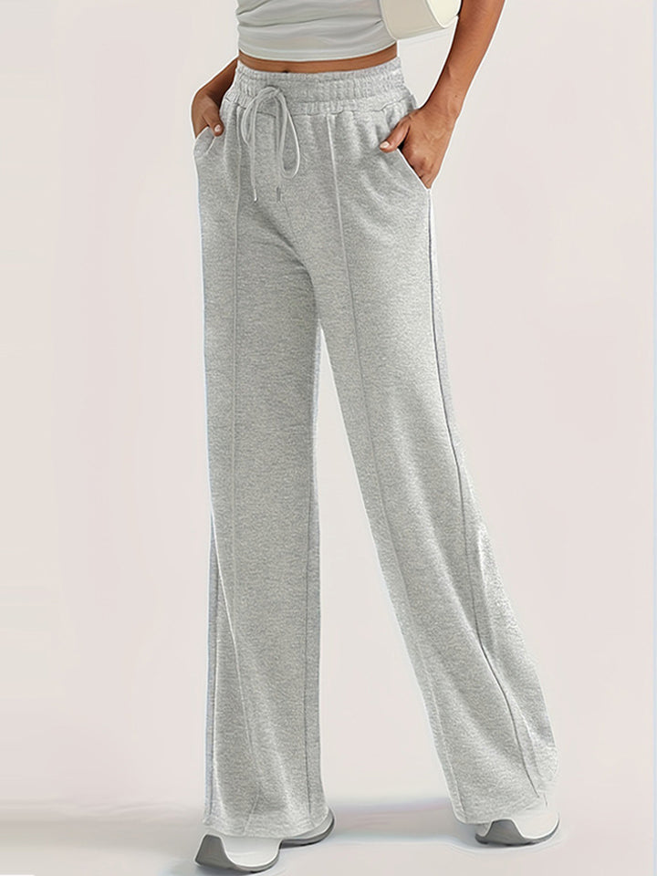 Dame løse sweatpants med sidelommer og elastisk bund Skovae