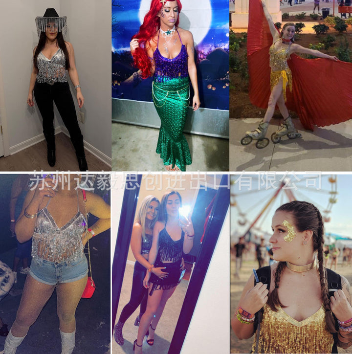 Dame glitrende festival-outfit Stilla