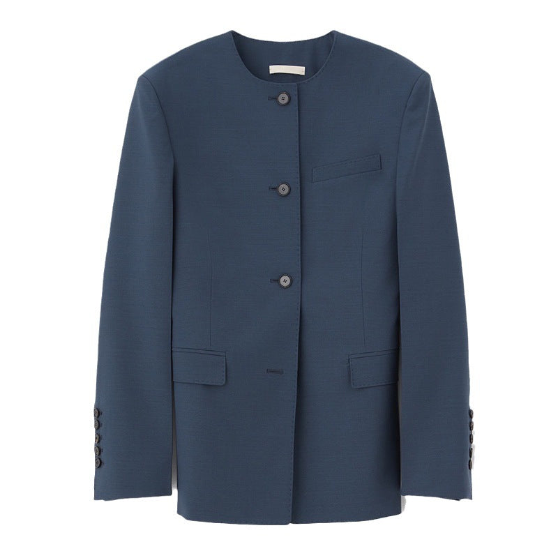 Dame skræddersyet blazer med moderne ståkrave og elegante knapdetaljer Stilla