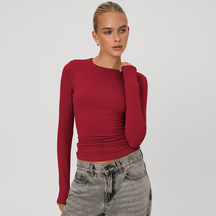 Dame longsleeve bodyshirt med figurskabende pasform og behagelig bærekomfort Stilla