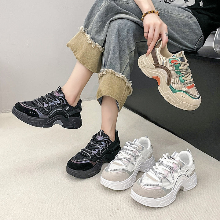 Dame mode Sneakers med åndbart mesh-overdel og støddæmpende sålprofil Stilla