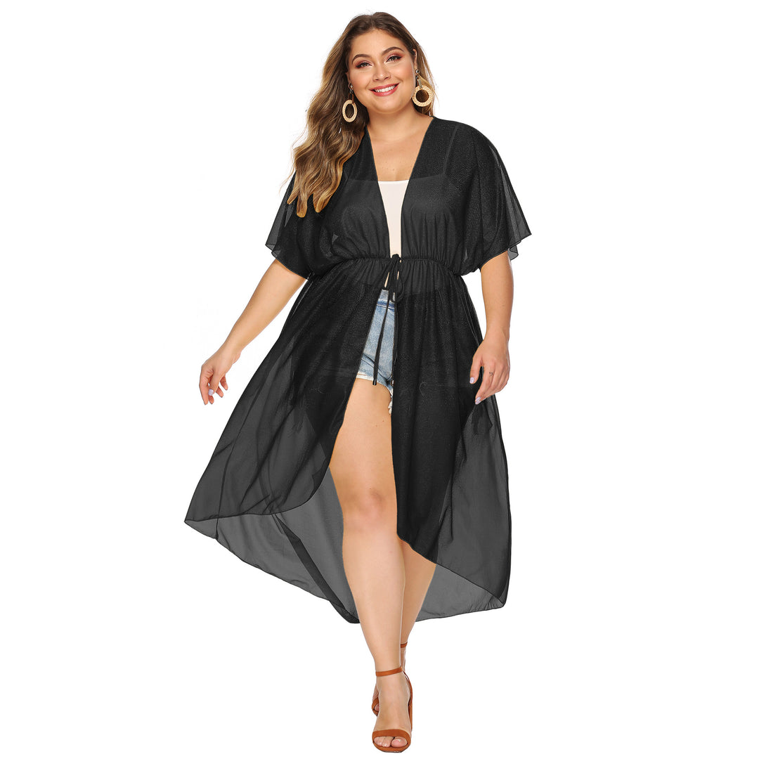 Dame elegant transparent strandkimono Skovae