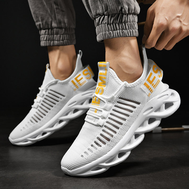 Unisex nan åndbare ultralette strik-sneakers med dæmpende hulsål Skovae