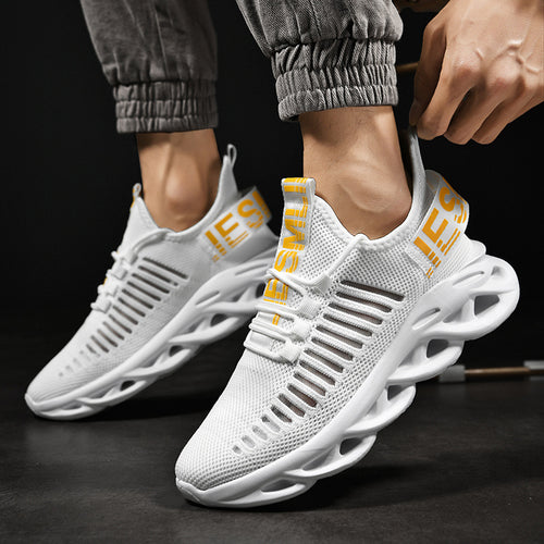 Unisex nan åndbare ultralette strik-sneakers med dæmpende hulsål Skovae