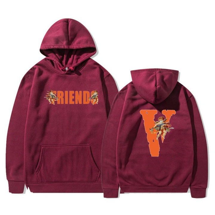 Kvinde hoodie med karakteristisk front- og rygprint Skovae