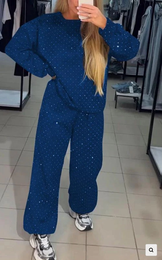 Dame Sweatpants sæt med stilfulde prikker Stiila