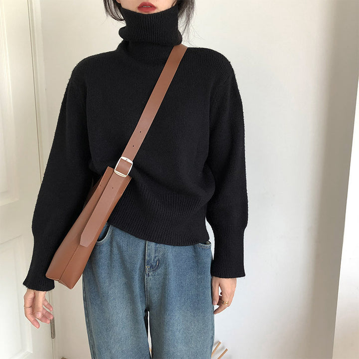 Femme Høj-Hals Lagdelt Strikpullover Stilla