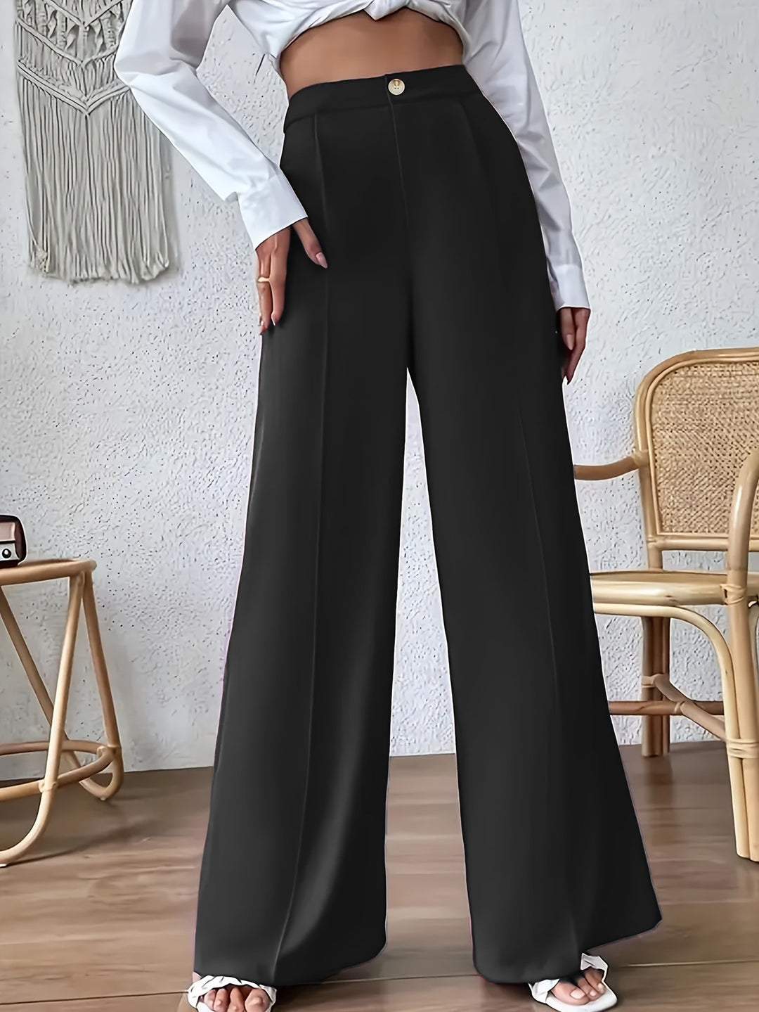 Dame Elegant og bred bukser med høj talje Stilla