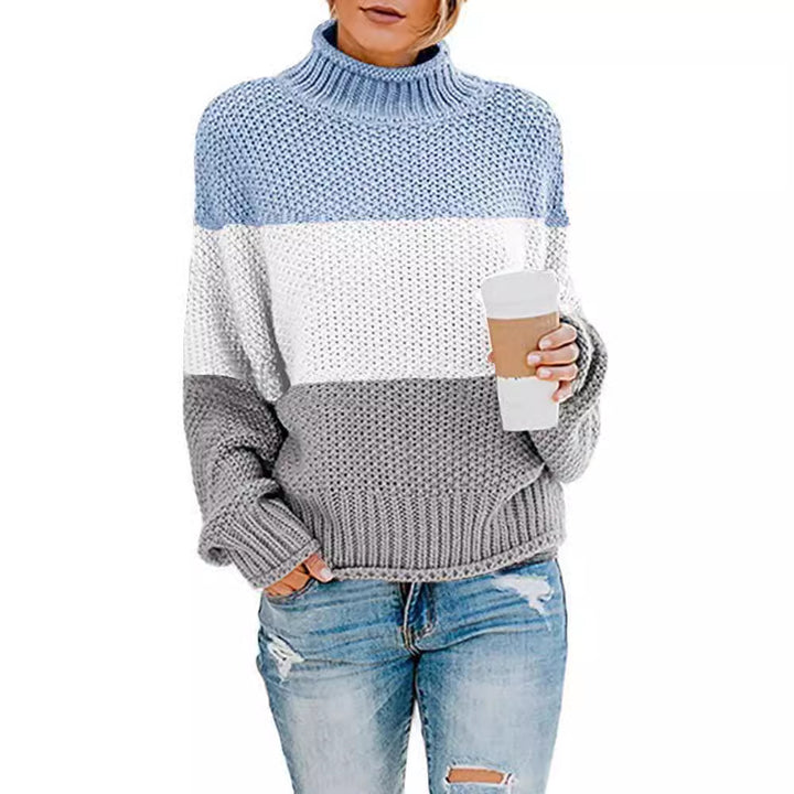 Dame hyggelig rullekrave sweater lavet af struktureret uld Stilla