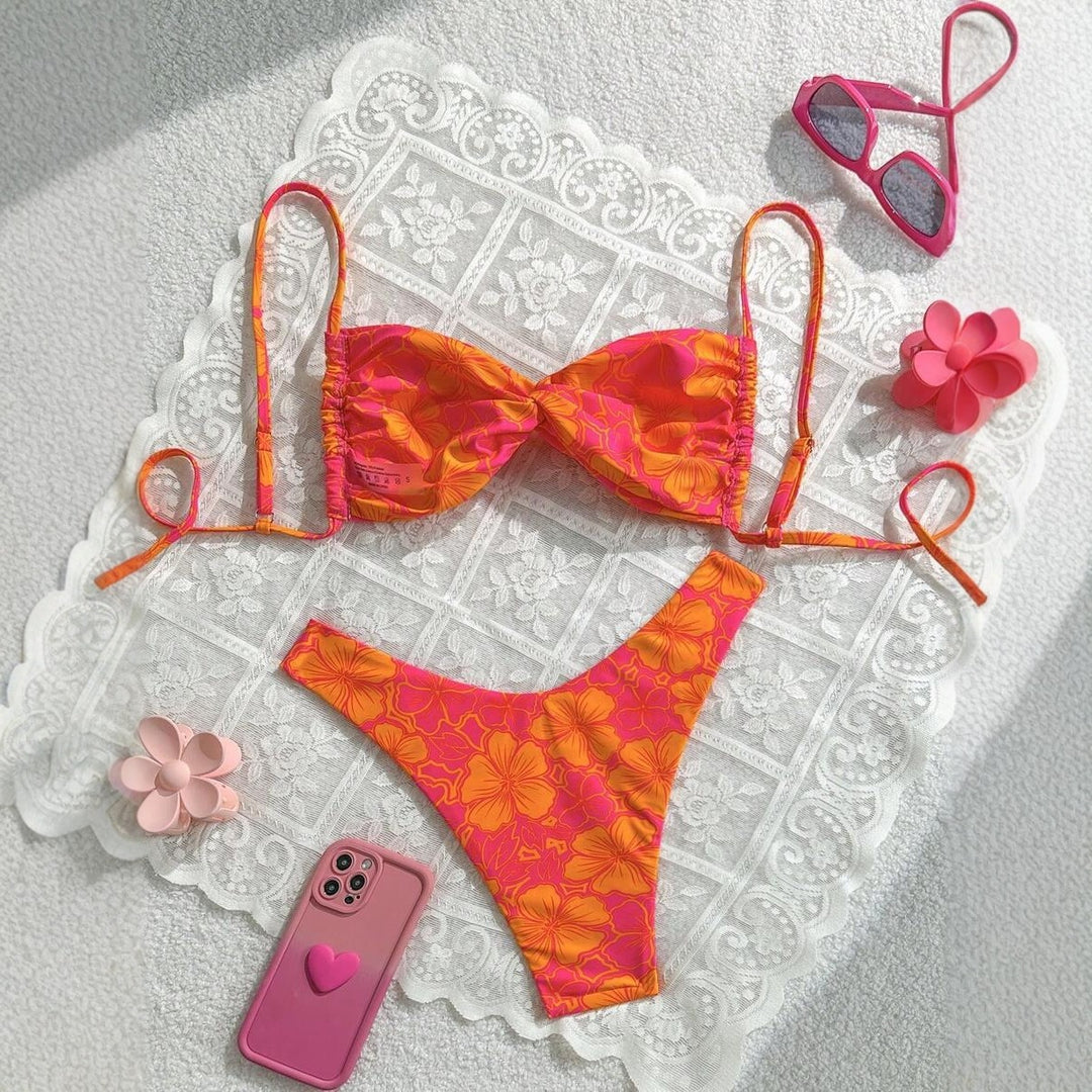 Dame Floral Bikini-Sæt Skovae