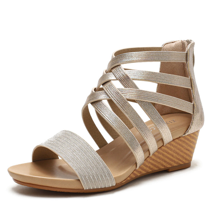 Dame Wedge-sandaler med elegant fletdesign og behagelig sål Stilla