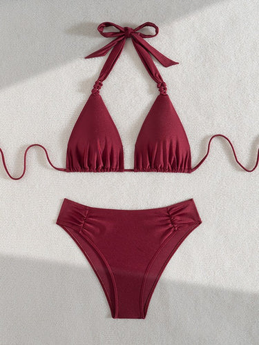 Dame Højskåret Triangle Bikini Sæt Stilla