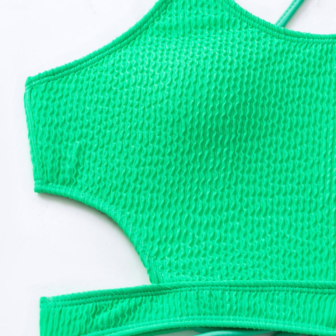 Dame bikini-sæt med raffinerede cut-out-detaljer og forfinet kædebund Stilla