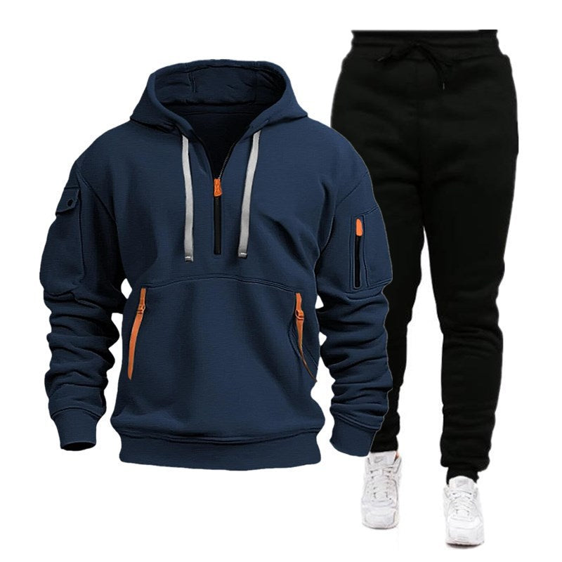 Dame hoodie med funktionelle lynlåslommer og atletisk fit Skovae