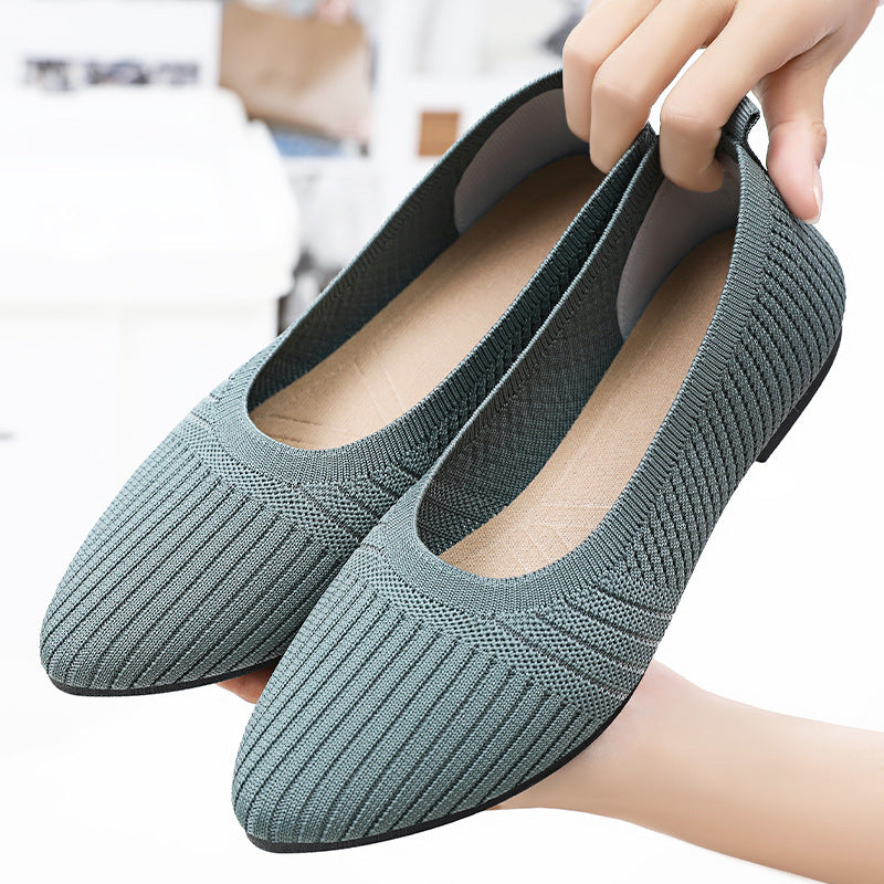 Dame Elegante og komfortable Ballerinas med åndbart strikdesign Stilla