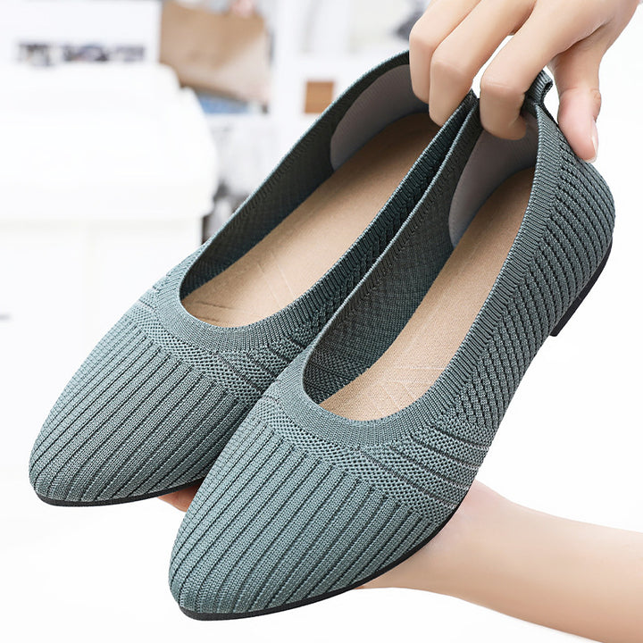 Dame Elegante og komfortable Ballerinas med åndbart strikdesign Stilla