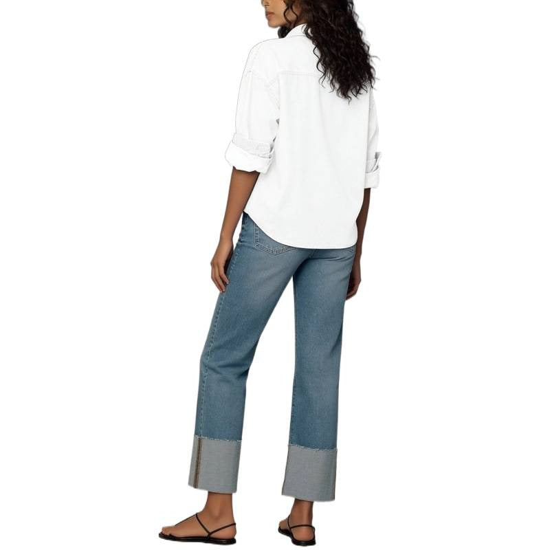 Dame Designer Jeans i moderne Boyfriend-stil med unikke detaljer. Skovae