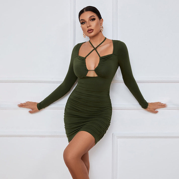Stilla | Lang-kjole Kort Skørt Bodycon Lang Ærme Kjole