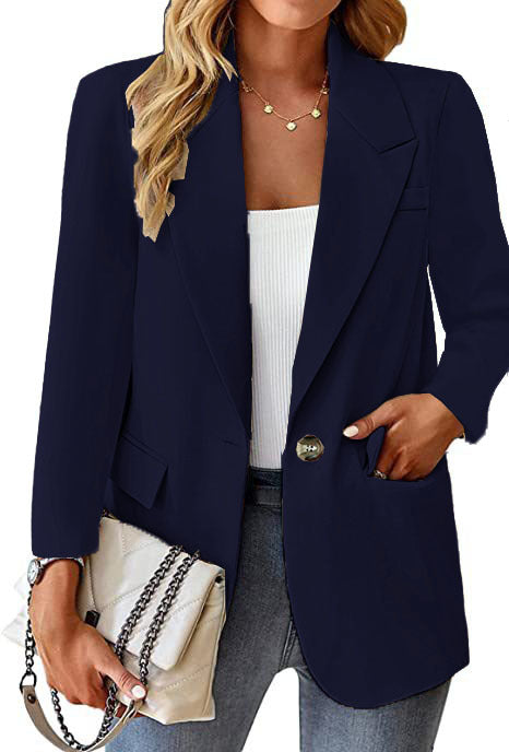 Dame elegant blazer med moderne snit og lommer Stilla