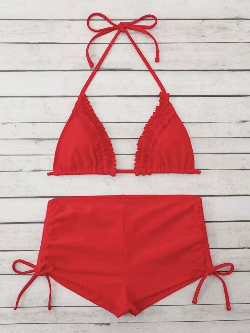 Dame Rynketop Højtaljede Bikini-sæt Stilla