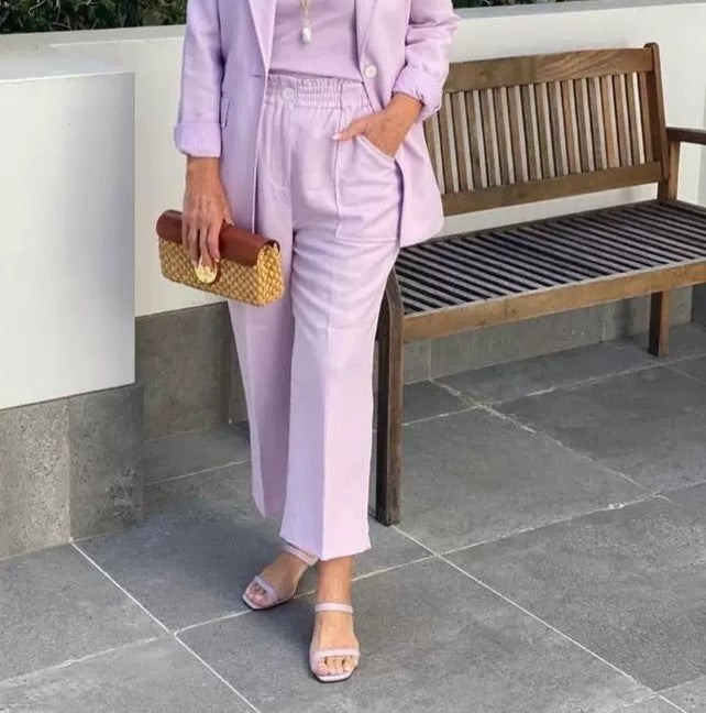 Dame Elegant buksedragt sæt med moderne silhuet og komfortable detaljer Stilla