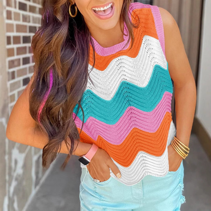Femme Sommer Chevron Striktop Stilla
