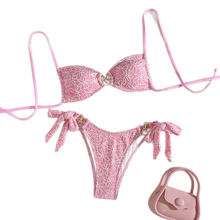 Dame Push-Up Bikini med legende blomsteraccents Skovae