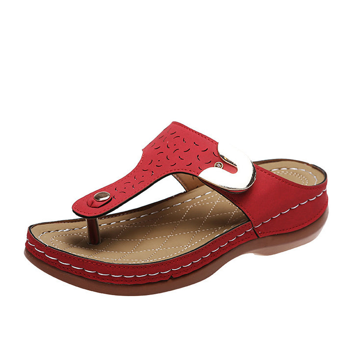 Dame Lukkede Tåsplit Sandaler med modigt Riemendesign og anatomisk Sål Stilla