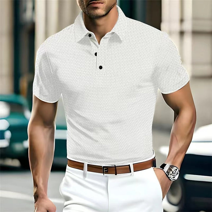 Herre Poloshirt med struktureret design og moderigtige accenter Stilla