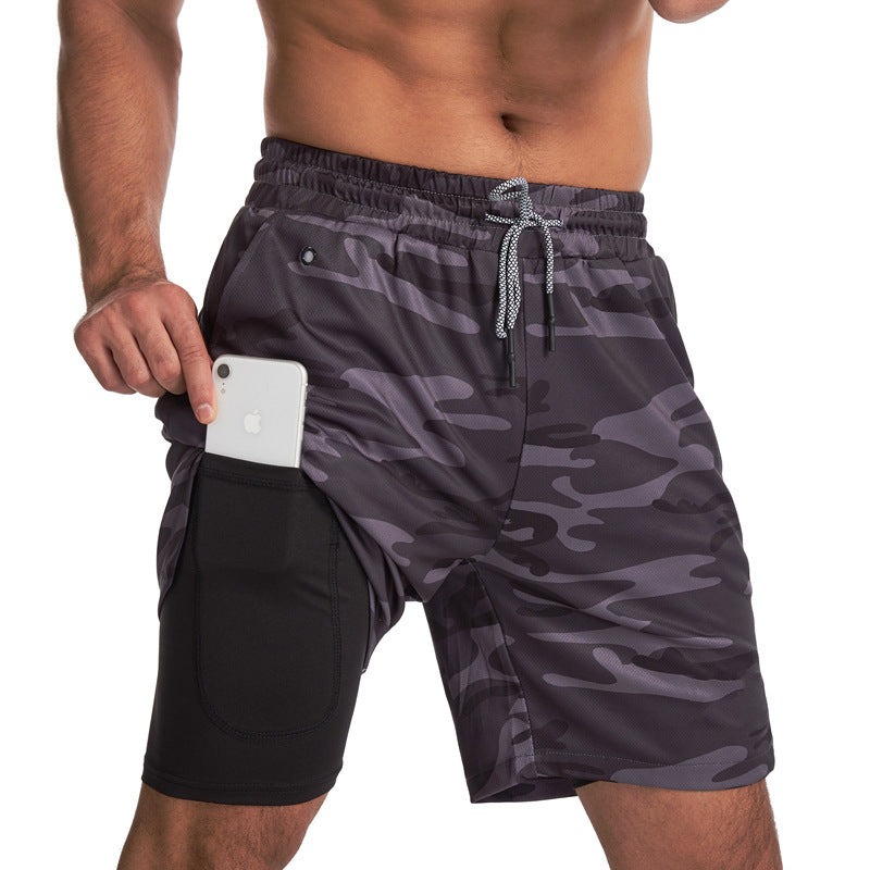 Herrer Sportslige Hybrid-shorts med praktiske lommer og åndbart materiale Stilla