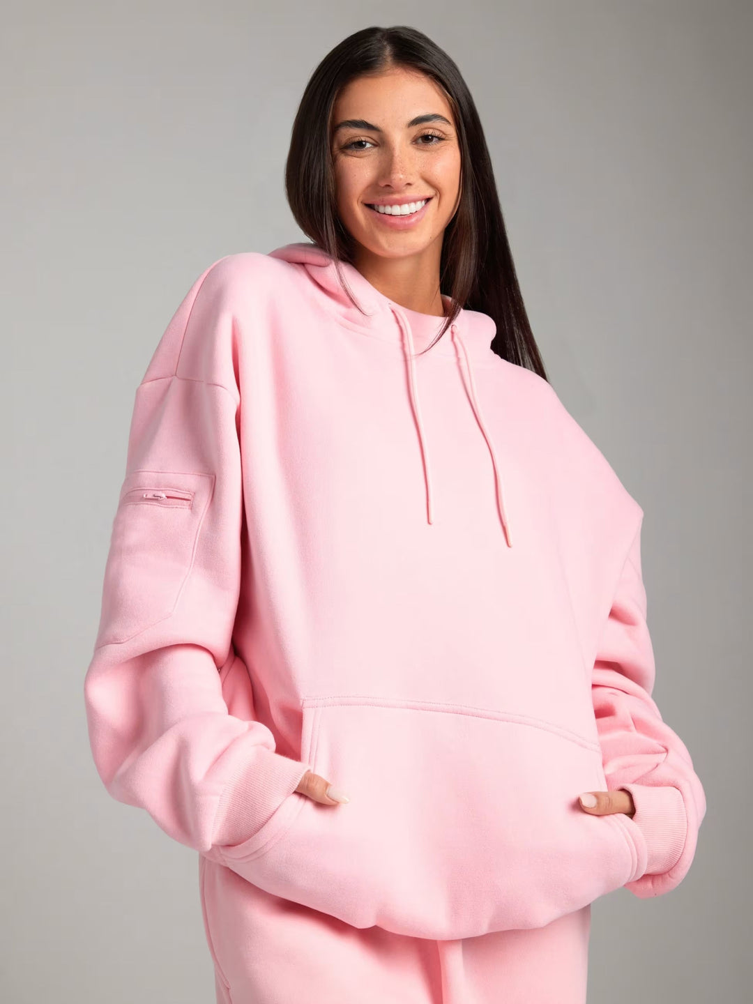 Kvinders hyggelige hoodie med integreret sovemaske Skovae