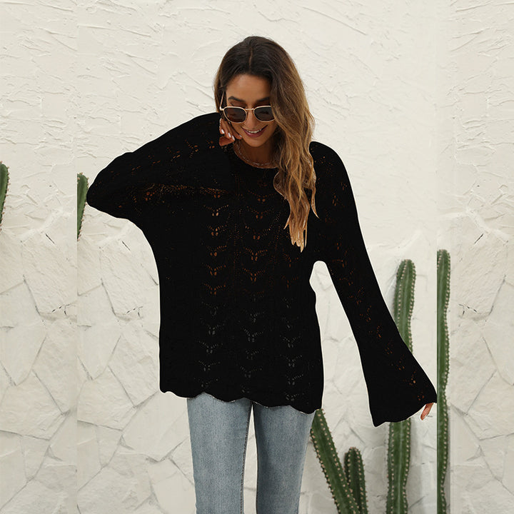Dame Bohemian Spids Pullover Stilla