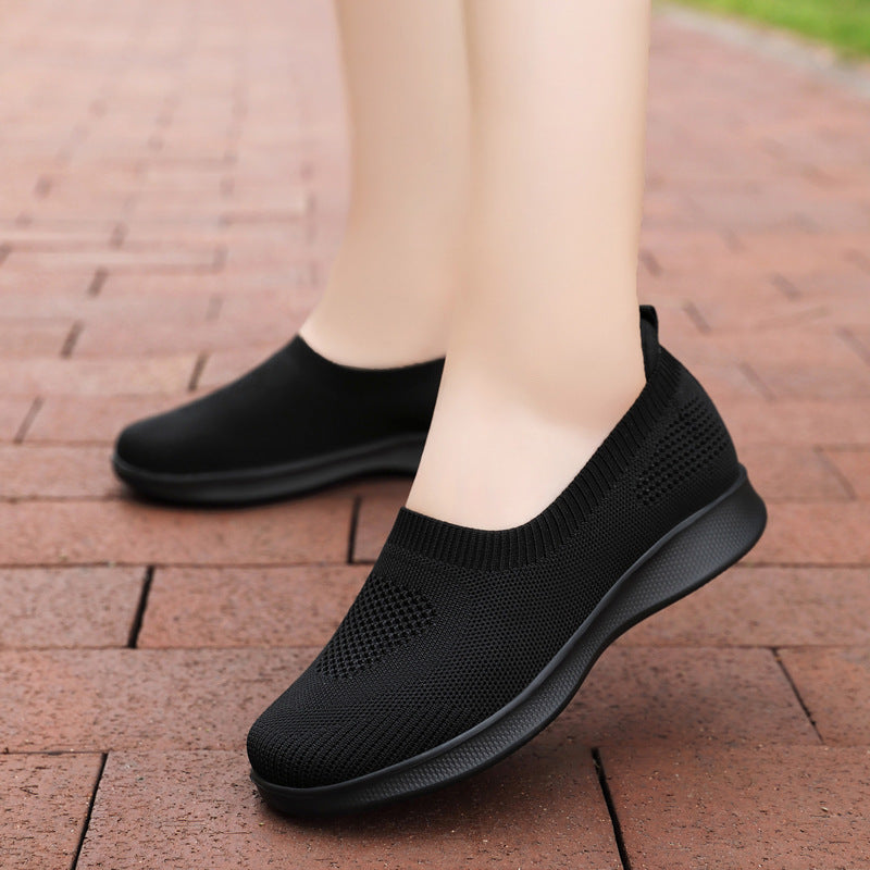 Damer nan nahtløs Slip-On komfortsko med elastisk mesh-overdel og fjederlet EVA-sål Skovae
