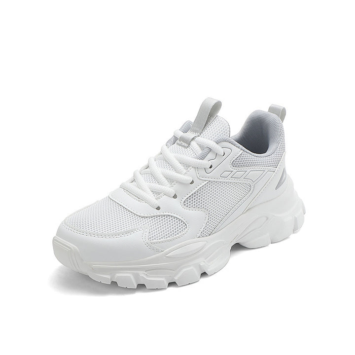 Unisex nan voluminøse plateau-sneakers med åndbart mesh, stødabsorberende mellemsål og skridsikker profilsål Skovae
