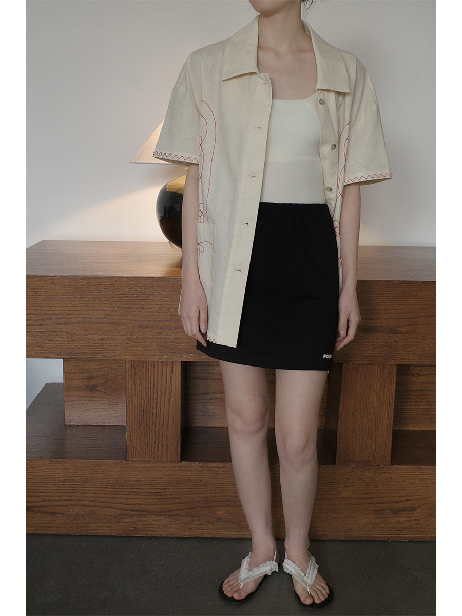 Dame sporty miniskirt med elastisk talje og funktionelt design Stilla