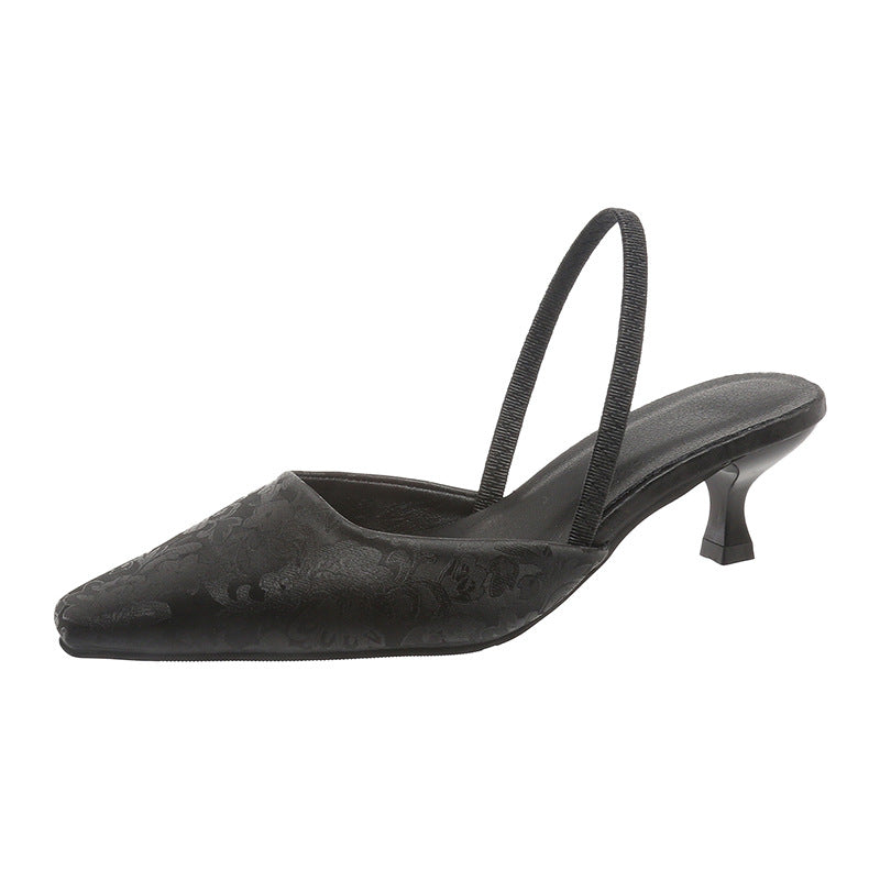 Dame elegante spidse Slingback-Mules med strukturerede detaljer Stilla