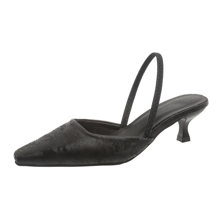 Dame elegante spidse Slingback-Mules med strukturerede detaljer Stilla