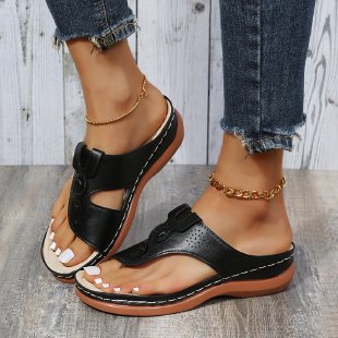 Dame Komfortable Tåsplit Sandaler med ergonomisk Såldesign Stilla