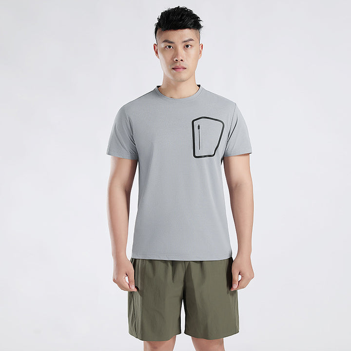 Herrer Funktions-T-shirt med praktisk sidelomme Stilla