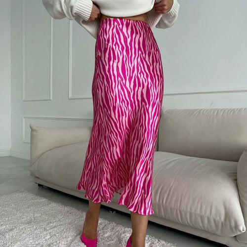 Dame Langkjole med eksotisk zebra-design Stilla